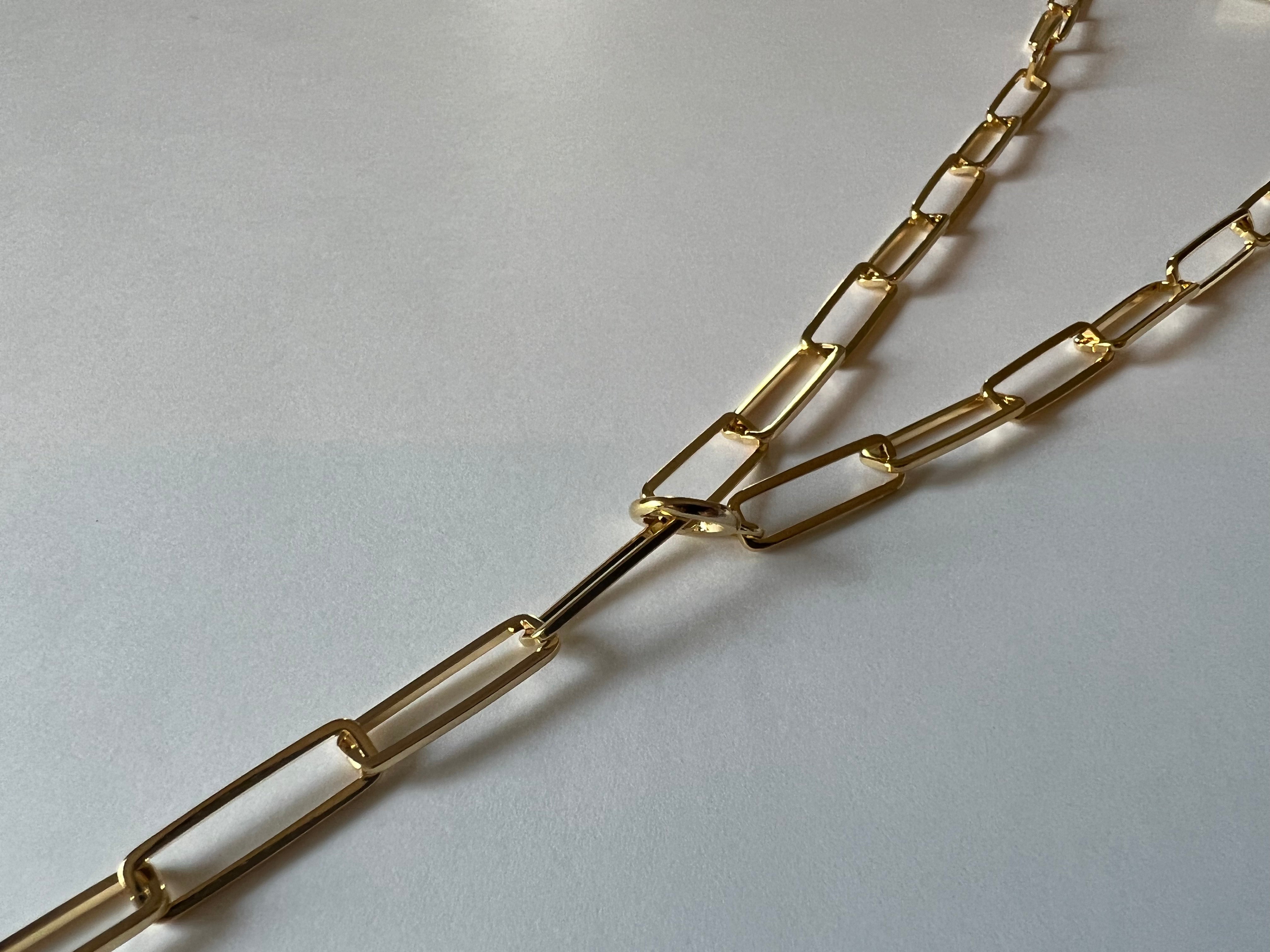 square chain necklace（gold）