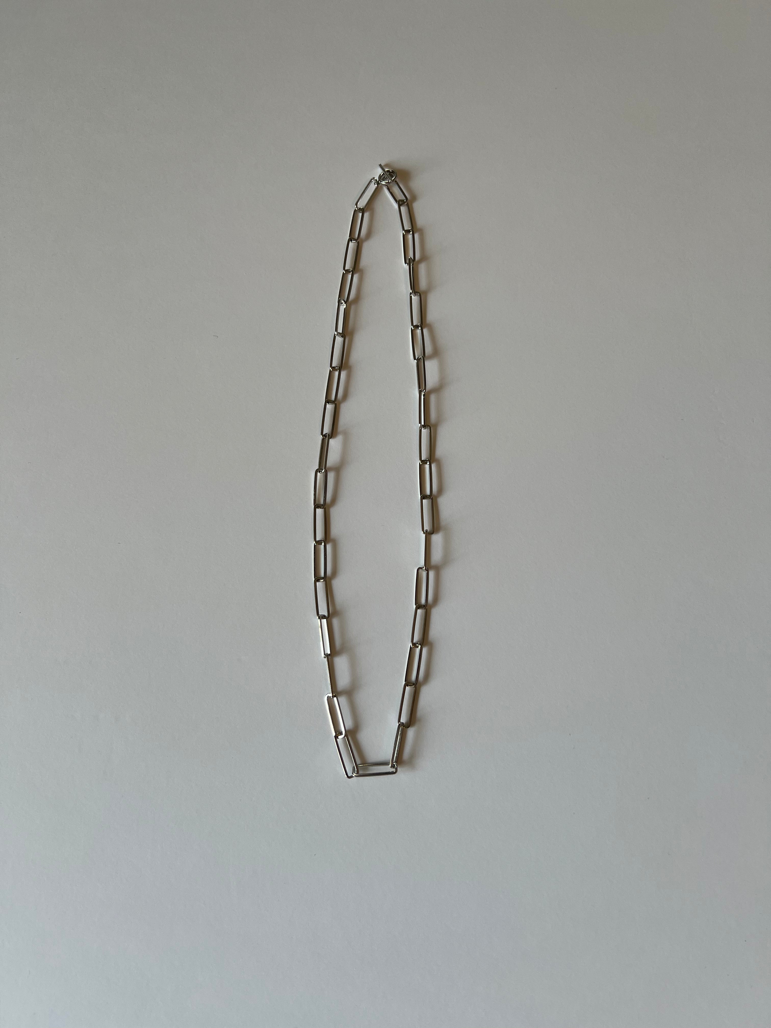 square chain necklace（silver）